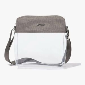 Baggallini Transparent Crossbody with Gray Trim